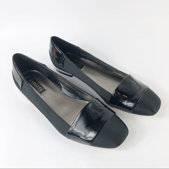 Abaete For Payless Black Faux Leather Flats Ballet - Picture 1 of 8